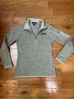 Patagonia Women’s Better Sweater 1/4 Zip Pullover Gray XS Fleece Arm Pocket